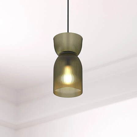 Lampa wisząca Ancel szklana zielona OUTLET