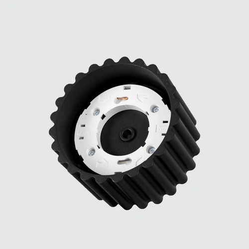 Plafon czarny okrągły nowoczesny AURA 1 do salonu i kuchni minimalistyczny 10cm