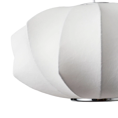 Nowoczesna lampa wisząca SILK V-shape biała 45 cm do salonu i jadalni regulowana