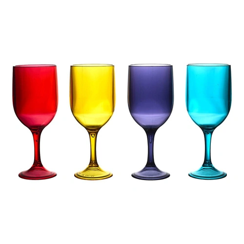 Kieliszek do wina czerwonego Intesi Sky 340 ml czerwony nowoczesny z tworzywa do zmywarki