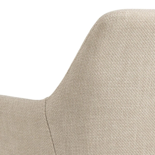 Krzesło do jadalni Lizzy Actona tapicerowane beżowe z podłokietnikami nowoczesne kubełkowe