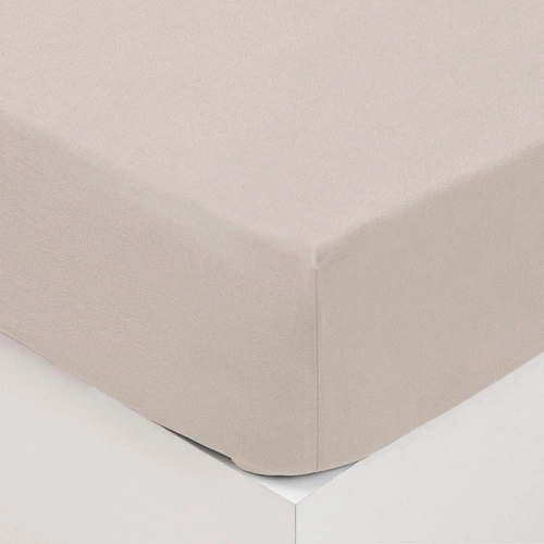 Atmosphera prześcieradło bawełniane z gumką 160x190 do sypialni szare eleganckie