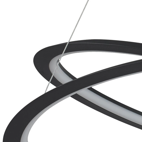 Lampa sufitowa LED Spirello czarna 80 cm nowoczesna do salonu i jadalni Step into Design