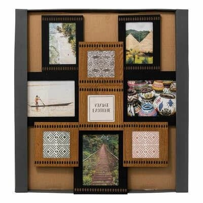 Multiramka na 9 zdjęć Paula Atmosphera czarna nowoczesna ramka na ścianę MDF 10x15 18x13