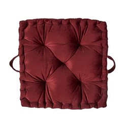 Poduszka gruba pikowana bordowa