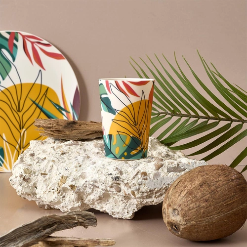 Kubek Exotic Paradise 250 ml polipropylenowy kolorowy do kawy i herbaty Intesi