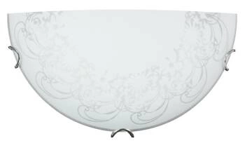 Plafon sufitowy Pasja biały szklany nowoczesny do salonu i kuchni E27 30 cm CANDELLUX