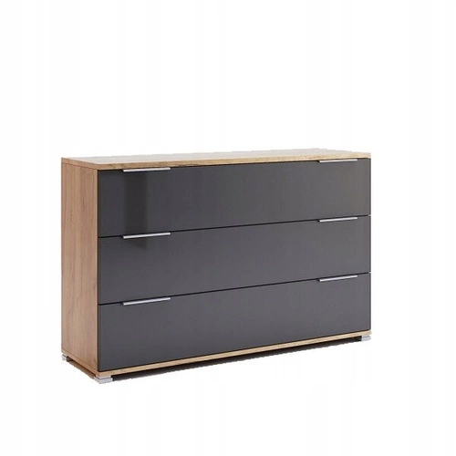 Komoda Lana 100 cm dąb craft szary nowoczesna z szufladami do salonu Intesi