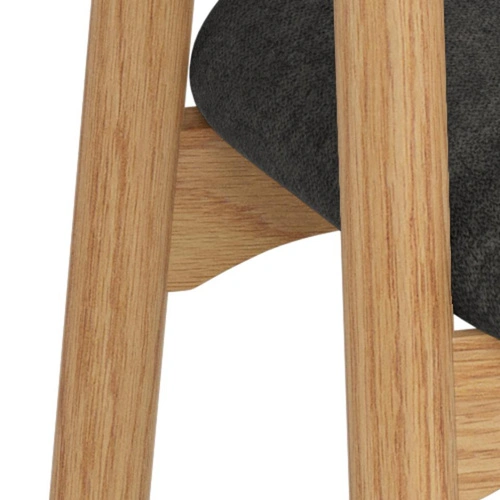 Actona Addi krzesło do jadalni skandynawskie szare z podłokietnikami