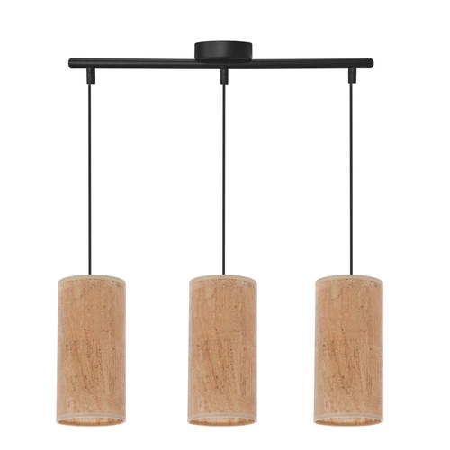 Lampa wisząca Aragona czarny 3x60 E27 abażur korkowy
