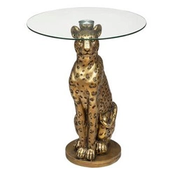 Stolik kawowy Leopard złoty