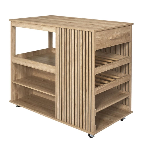 Wyspa kuchenna na kółkach Klaus Intesi skandynawska pojemna z szufladami do kuchni 105 cm