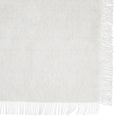 Biała prostokątna podkładka pod talerz Maha 45x30 cm boho do kuchni i jadalni