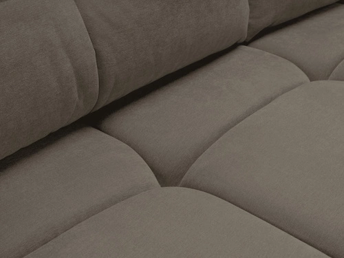 Sofa rozkładana Bode 3 osobowa z pojemnikiem do salonu brązowo-szara nowoczesna