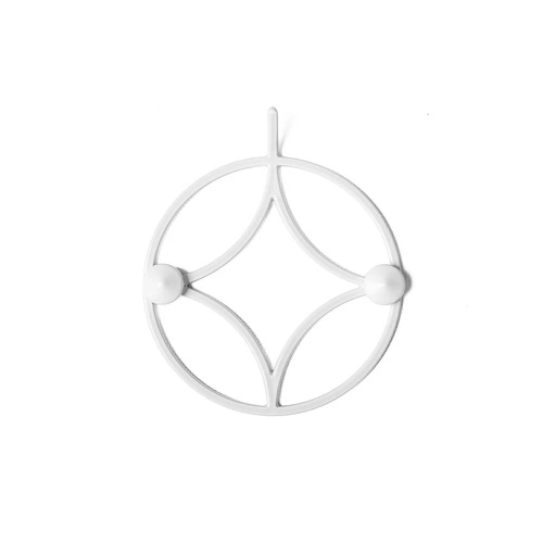 Holo XS POLYHEDRA nowoczesny biały wieszak ścienny metalowy do przedpokoju 9,5 cm