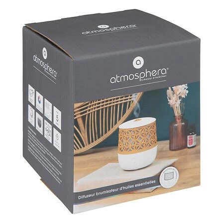 Dyfuzor zapachowy Kiana Atmosphera nowoczesny biały drewniany do salonu i sypialni