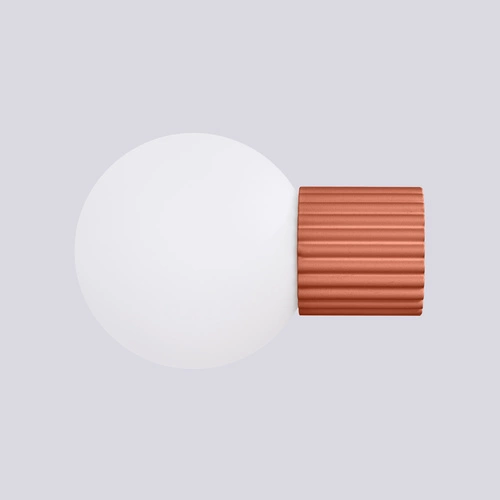 Kinkiet ścienny HALO nowoczesny czerwony IP44 do salonu i sypialni aluminium szkło SOLLUX