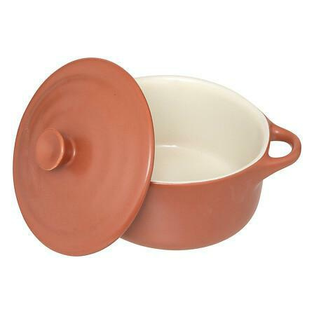 Cocotte ceramiczne 10 cm brązowy