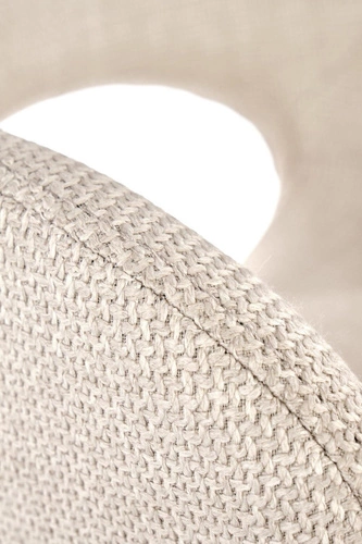 Krzesło tapicerowane Louna beżowe do jadalni i salonu nowoczesne z podłokietnikami Intesi