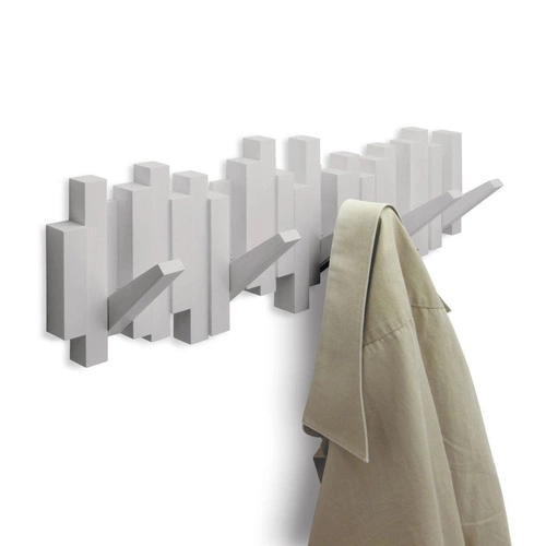 Wieszak ścienny do przedpokoju Umbra Sticks Multi szary nowoczesny 5 haczyków 49 cm