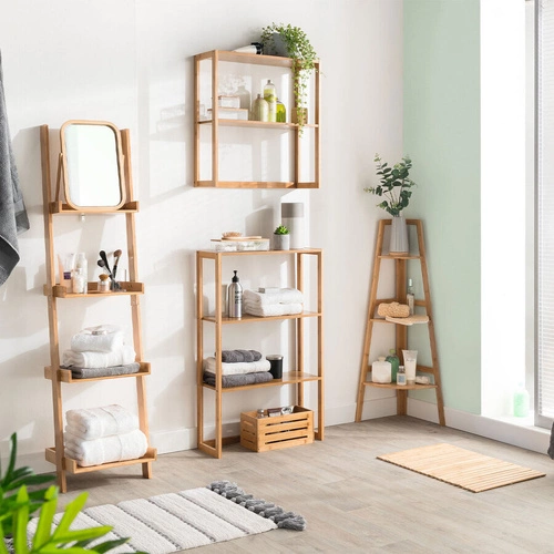 Lustro stojące boho 5five simply smart bambusowe do sypialni lub łazienki 39 cm