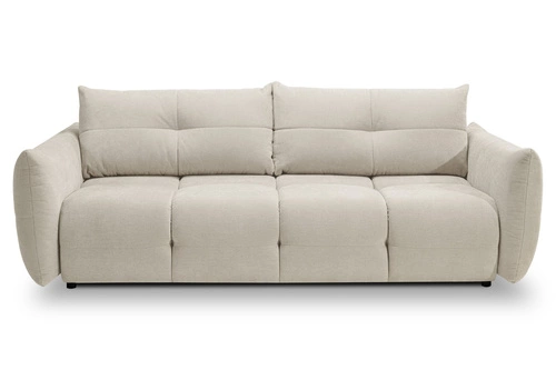 Sofa rozkładana Bode 3 osobowa z funkcją spania do salonu skandynawska beżowo-szara