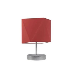 Lampka PASADENA abażur czerwony stelaż srebrny