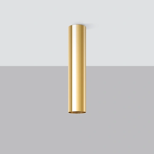 Plafon sufitowy metalowy LAGOS 30 złoty połysk nowoczesny do salonu i sypialni SOLLUX