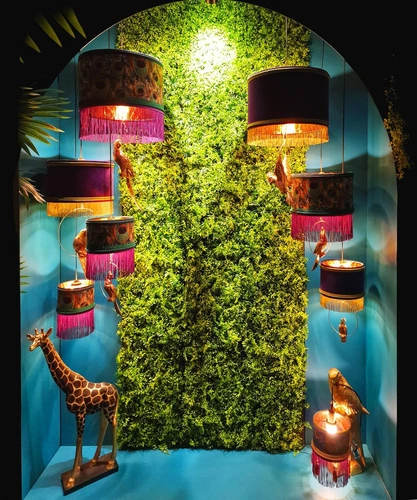 Lampa sufitowa boho z weluru Aguila N 1 Las Plumas zielona do salonu i sypialni 25cm