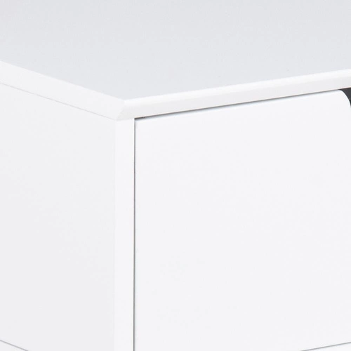 Szafka nocna Actona Mitra 40 cm, skandynawska, biała, z szufladą, matowe wykończenie