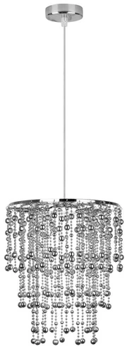 Lampa wisząca Roni 1x60W E27 abażur  chromowy