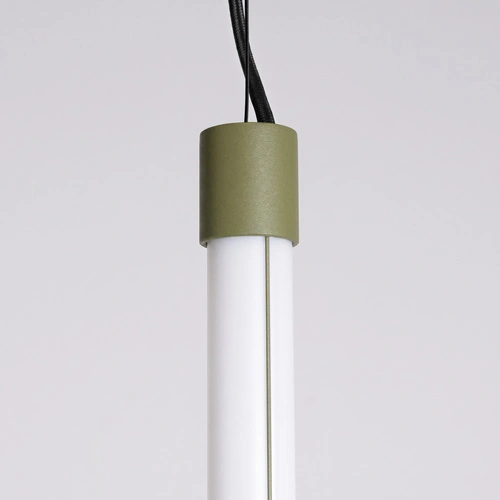 Lampa wisząca TRANG LED oliwkowa regulowana nad wyspę 1-punktowa