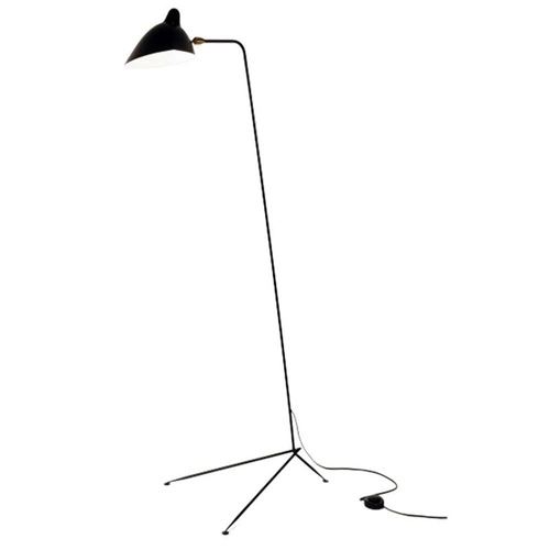 Lampa stojąca CRANE-F1 czarna metalowa nowoczesna do salonu i do czytania 160 cm