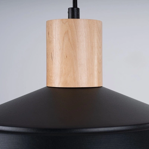 Lampa wisząca FANO czarna nowoczesna do salonu i jadalni skandynawska stalowa 34 cm