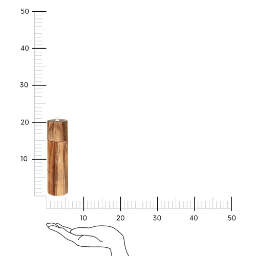 Drewniany młynek do przypraw Harmony 21,5 cm akacja nowoczesny do soli i pieprzu 5five