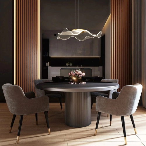 Lampa wisząca Velo no.2 złota LED nowoczesna do salonu i jadalni regulowana 50 cm