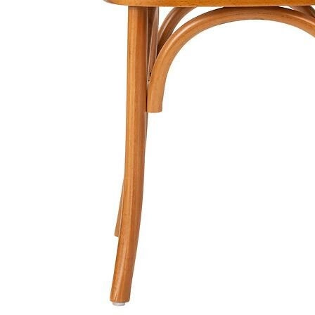 Krzesło drewniane Isak Atmosphera do jadalni vintage rattanowe brązowe sztaplowane