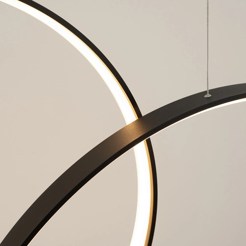 Lampa sufitowa LED RIO 5 czarna nowoczesna do salonu i jadalni Thoro 3000K