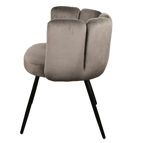 Krzesło Paume ciemnoszare tkanina Velvet
