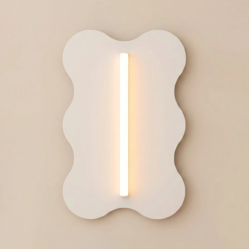 Kinkiet ścienny KLOVER beżowy nowoczesny LED do salonu 66 cm
