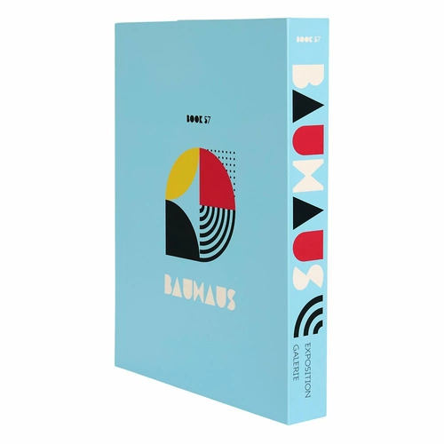 Pudełko ozdobne książka Intesi Bauhaus niebieskie dekoracyjne do salonu i sypialni