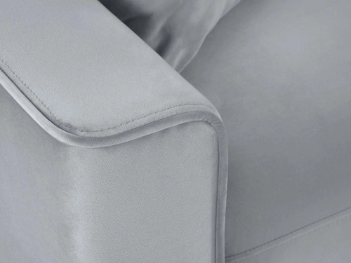 Narożnik z funkcją spania Cartadera Light Blue Velvet Prawostronna kolor nóg złoty