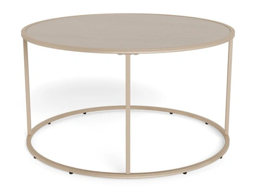 Seaford stolik kawowy okrągły szary nowoczesny metalowy 80 cm