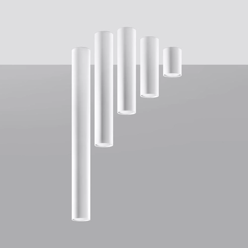 Plafon sufitowy biały Lagos 10 nowoczesny metalowy do kuchni, salonu lub sypialni