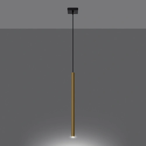 Nowoczesna lampa wisząca Pastelo złoty połysk regulowana do salonu kuchni nad stół