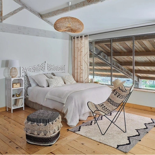 Lampa wisząca rattanowa Jeny 68 cm boho do salonu i jadalni Atmosphera