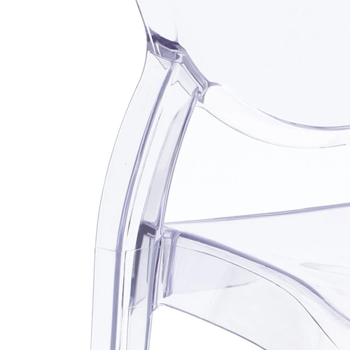 Krzesło transparentne Mia Intesi do jadalni nowoczesne sztaplowane z tworzywa glamour