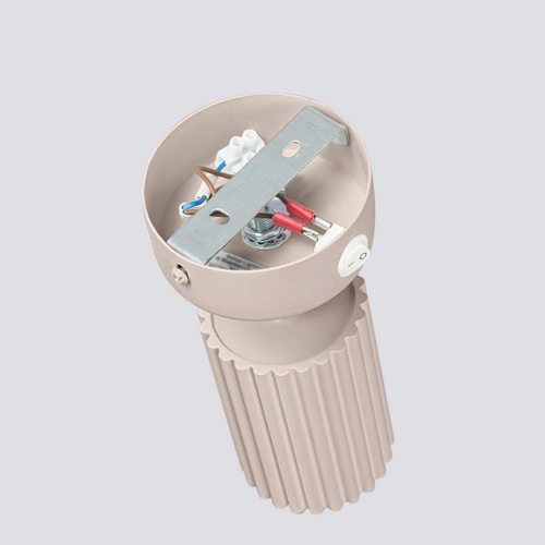 Kinkiet ścienny KARBON taupe aluminiowy z włącznikiem nowoczesny do salonu