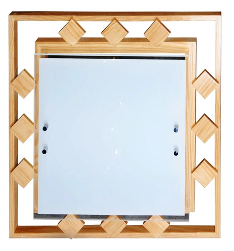 Plafon Natura 2x60W E27 40x40x10,5 kwadraciki żółty