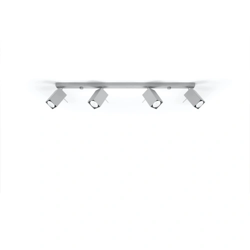 Plafon sufitowy MERIDA szary 4xGU10 nowoczesny metalowy do salonu i kuchni Sollux